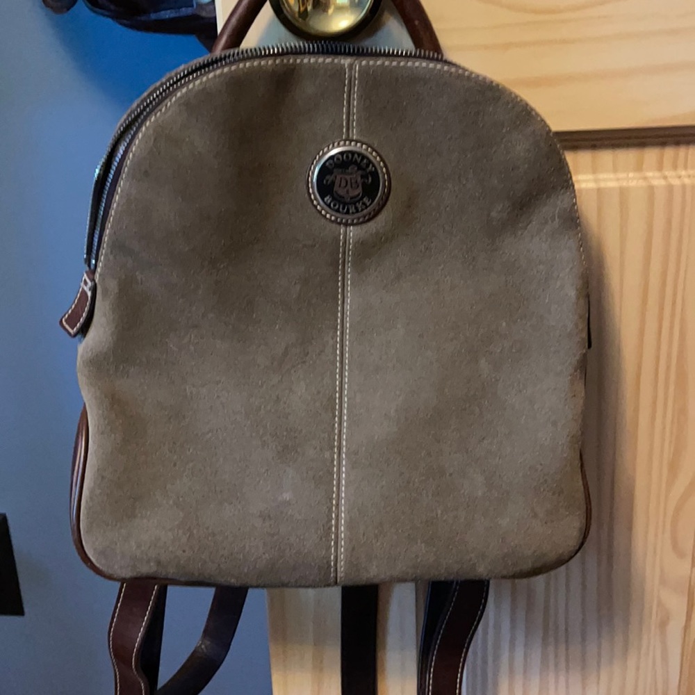 Dooney and Bourke. Backpack purse brown with Suede leather